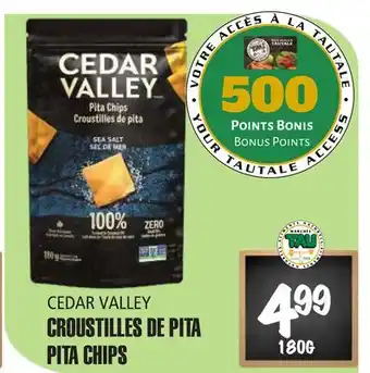 Marches Tau CROUSTILLES DE PITA CEDAR VALLEY offer