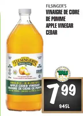 Marches Tau FILSINGER'S VINAIGRE DE CIDRE DE POMME APPLE VINEGAR CEDAR offer