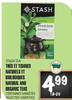 Marches Tau THÉS ET TISANES NATURELS ET BIOLOGIQUES STASH TEA offer