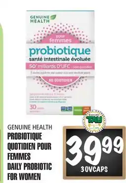 Marches Tau PROBIOTIQUE QUOTIDIEN POUR FEMMES GENUINE HEALTH offer