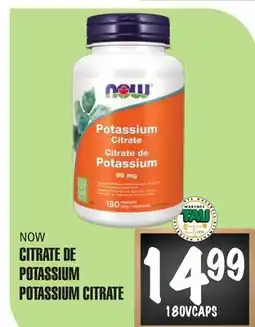 Marches Tau CITRATE DE POTASSIUM NOW offer