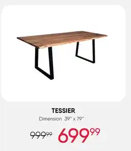 Meubles RD Tessier - Rectangular Solid Wood Dining Table 79 offer