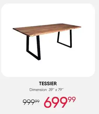 Meubles RD Tessier - Rectangular Solid Wood Dining Table 79 offer