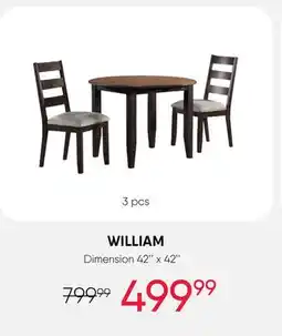 Meubles RD William - Round table with 2 chairs offer