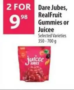 Co-op Dare Jubes, RealFruit Gummies or Juicee offer