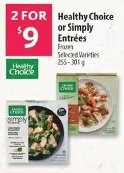 Co-op Healthy Choice or Simply Entrees offer