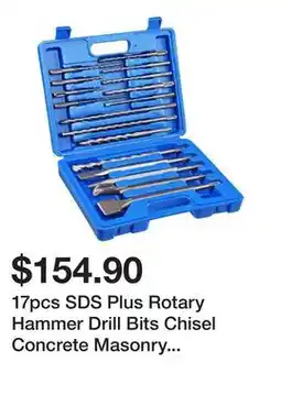 Newegg 17pcs SDS Plus Rotary Hammer Drill Bits Chisel Concrete Masonry Hole Tool Set offer