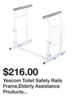 Newegg Yescom Toilet Safety Rails Frame,Elderly Assistance Products Handles for Seniors Elderly Disabled offer