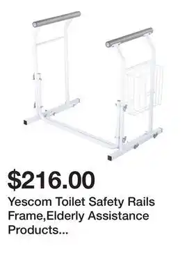 Newegg Yescom Toilet Safety Rails Frame,Elderly Assistance Products Handles for Seniors Elderly Disabled offer