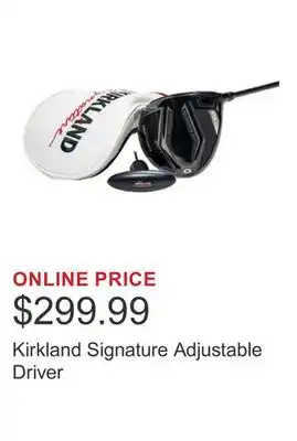 Costco Kirkland Signature Adjustable Driver offer