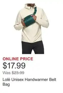 Costco Lolë Unisex Handwarmer Belt Bag offer