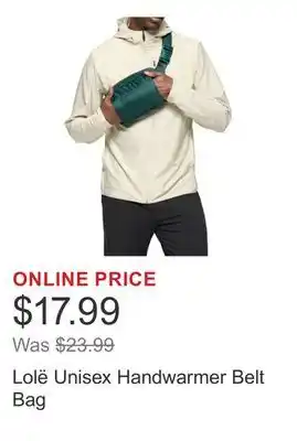 Costco Lolë Unisex Handwarmer Belt Bag offer