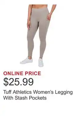 Costco Tuff Athletics Women's Legging With Stash Pockets offer