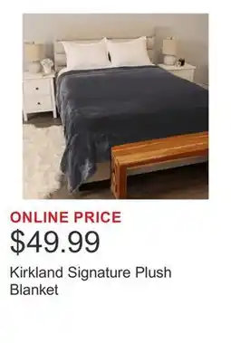 Costco Kirkland Signature Plush Blanket offer