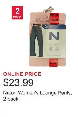 Costco Natori Women's Lounge Pants, 2-pack offer