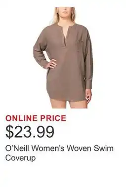 Costco O'Neill Women's Woven Swim Coverup offer