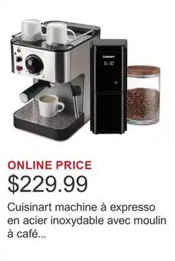 Costco Cuisinart machine à expresso en acier inoxydable avec moulin à café à écran tactile offer