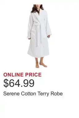 Costco Serene Cotton Terry Robe offer