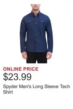 Costco Spyder Men's Long Sleeve Tech Shirt offer