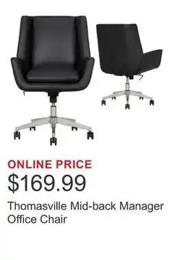 Costco Thomasville Mid-back Manager Office Chair offer