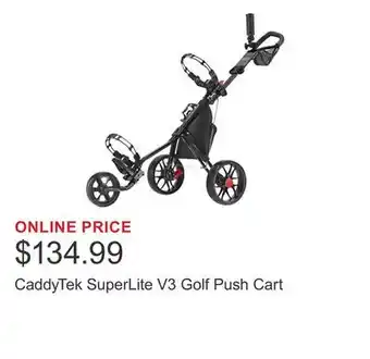 Costco CaddyTek SuperLite V3 Golf Push Cart offer