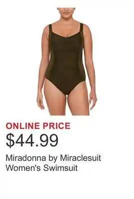 Costco Miradonna by Miraclesuit Women's Swimsuit offer