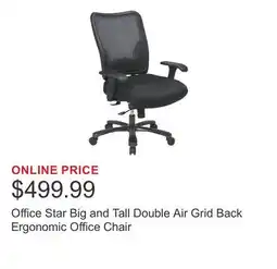 Costco Office Star Big and Tall Double Air Grid Back Ergonomic Office Chair offer