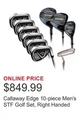 Costco Callaway Edge 10-piece Men's STF Golf Set, Right Handed offer