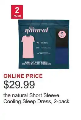 Costco the natural Short Sleeve Cooling Sleep Dress, 2-pack offer