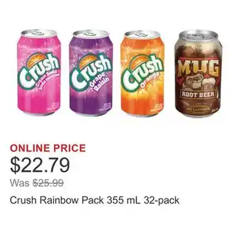 Costco Crush Rainbow Pack 355 mL 32-pack offer