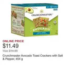 Costco Crunchmaster Avocado Toast Crackers with Salt & Pepper, 454 g offer