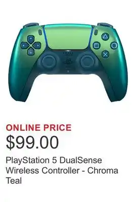 Costco PlayStation 5 DualSense Wireless Controller - Chroma Teal offer