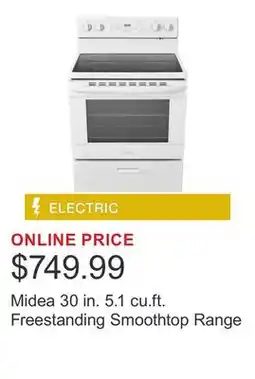 Costco Midea 30 in. 5.1 cu.ft. Freestanding Smoothtop Range offer