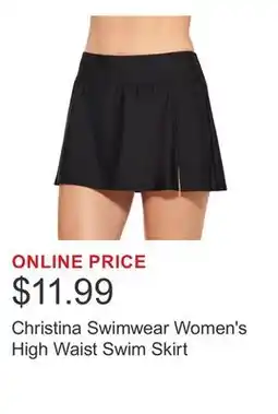 Costco Christina Swimwear Women's High Waist Swim Skirt offer