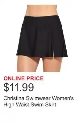 Costco Christina Swimwear Women's High Waist Swim Skirt offer