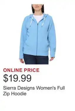 Costco Sierra Designs Women's Full Zip Hoodie offer