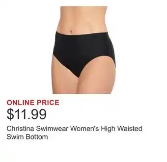 Costco Christina Swimwear Women's High Waisted Swim Bottom offer