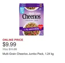 Costco Multi-Grain Cheerios Jumbo Pack, 1.24 kg offer