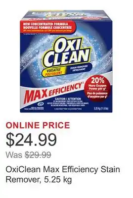 Costco OxiClean Max Efficiency Stain Remover, 5.25 kg offer