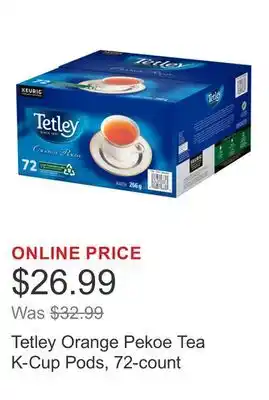 Costco Tetley Orange Pekoe Tea K-Cup Pods, 72-count offer