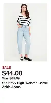 Old Navy Old Navy High-Waisted Barrel Ankle Jeans offer