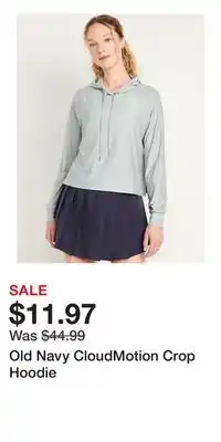 Old Navy Old Navy CloudMotion Crop Hoodie offer