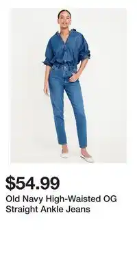 Old Navy Old Navy High-Waisted OG Straight Ankle Jeans offer