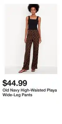 Old Navy Old Navy High-Waisted Playa Wide-Leg Pants offer