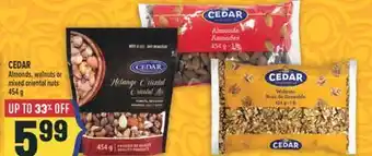 Marché Adonis CEDAR Almonds, walnuts or mixed oriental nuts offer