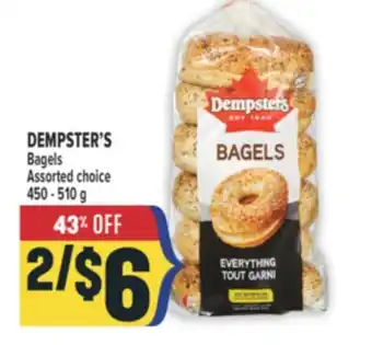 Marché Adonis DEMPSTER'S BAGELS offer