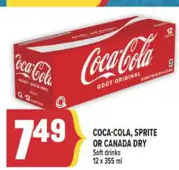 Marché Adonis COCA-COLA, SPRITE OR CANADA DRY SOFT DRINK offer