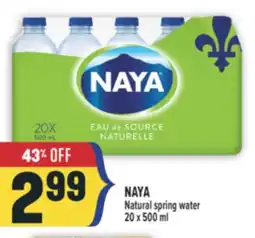 Marché Adonis NAYA NATURAL SPRING WATER offer