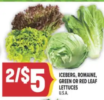 Marché Adonis ICEBERG, ROMAINE, GREEN OR RED LEAF LETTUCES offer