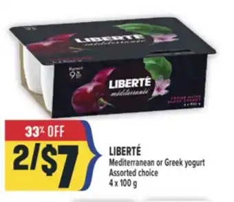 Marché Adonis LIBERTÉ MEDITERRANEAN OR GREEK YOGURT offer